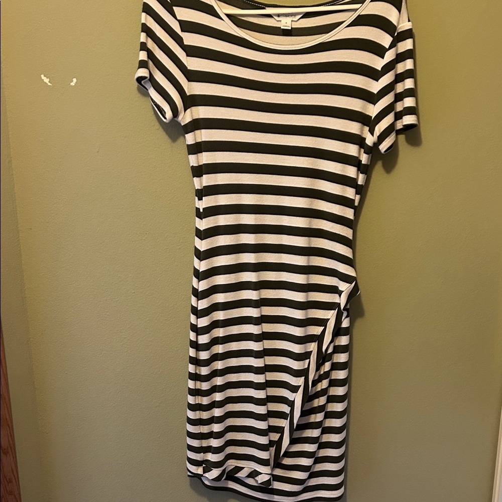 Striped Green and White Dress